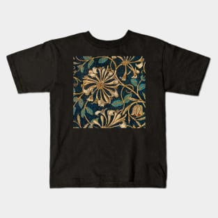 Honeysuckle pattern old vintage art painting Kids T-Shirt